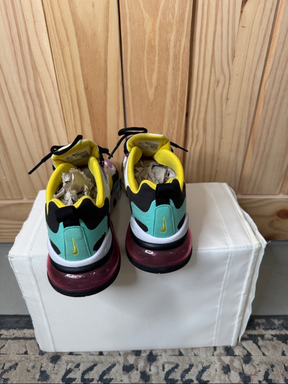 Nike Women’s Multicolor Air Max Sneakers — White, Yellow, Purple, Teal, Black - Picture 5 of 5